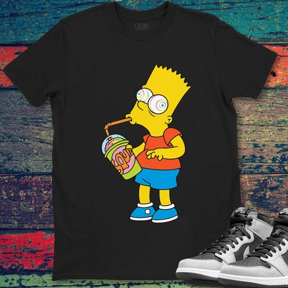 Bart Simpson Brain Freeze Funny Unisex Gift T-Shirt Shirt Gift For Men Women - Picture 1 of 2